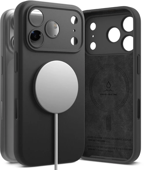 Ringke Silicone Magnetic MagSafe Case for iPhone 17 Pro Max - Black