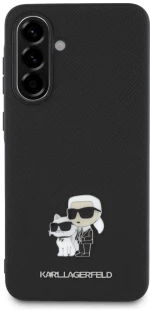Karl Lagerfeld Saffiano Case w/ K&C Metal Logo for Samsung Galaxy A56 - Black