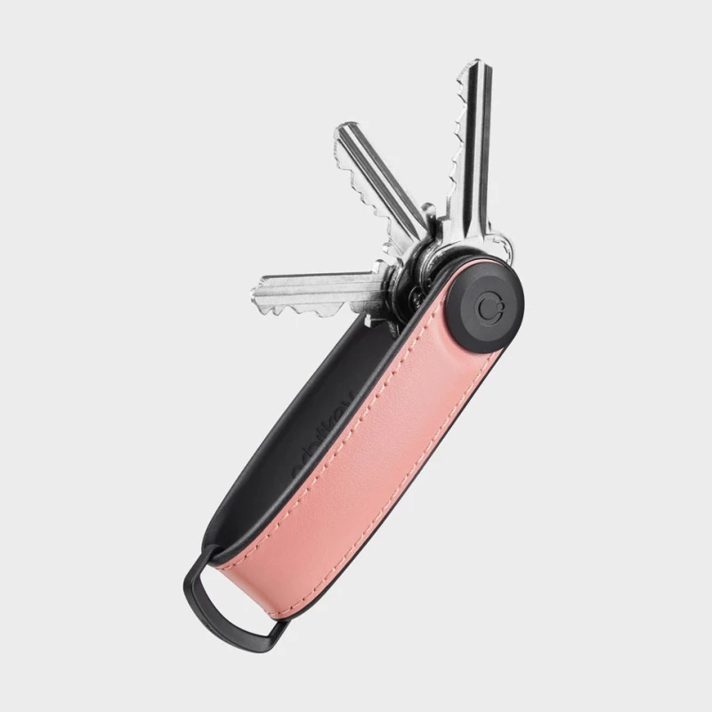 OrbitKey - Hybrid Leather Key Organiser - Pastel Pink / Gadgets