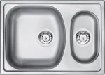 1.5-bowl steel sink