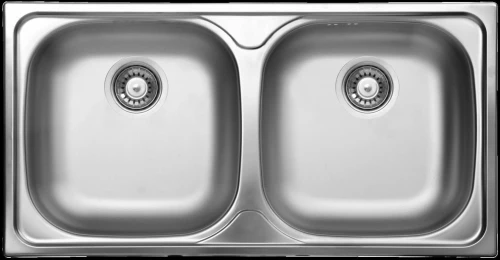 2-bowl steel sink