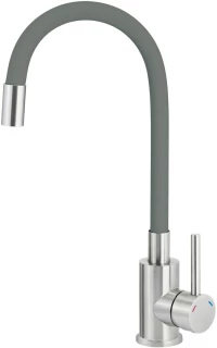 Kitchen faucet with bent spout