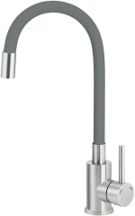 Kitchen faucet with bent spout