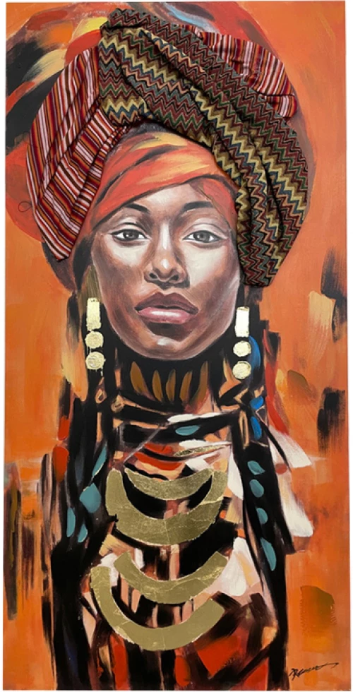 Πίνακας σε καμβά Afro Inart 70x3x140εκ 301-000005