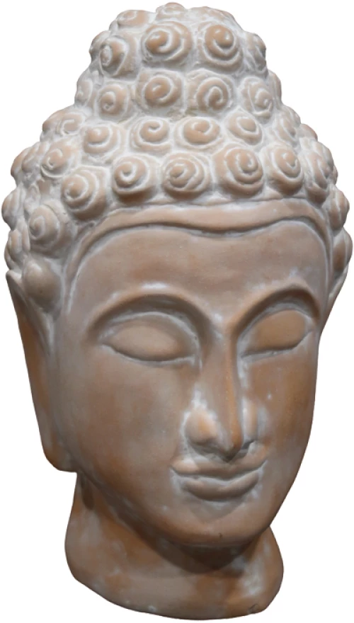 Επιτραπέζιο διακοσμητικό βούδας Rolia Inart γκρι terracotta 16x16x28εκ 312-000014