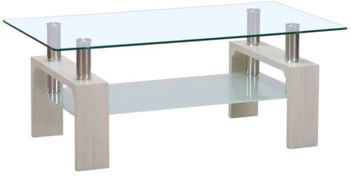 CAMERON Τραπεζάκι Σαλονιού Καθιστικού, Απόχρωση White Wash