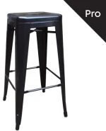 RELIX Σκαμπό Bar-Pro H.67cm, Στοιβαζόμενο, Μέταλλο Βαφή Μαύρο
