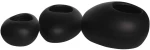 FLOWER POT-ROCK Set 3 τεμαχίων, Cement Απόχρωση Black