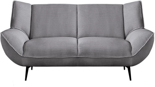 EMERALD Καναπές 2-θέσιος Σαλονιού - Καθιστικού, Ύφασμα Κοτλέ Γκρι