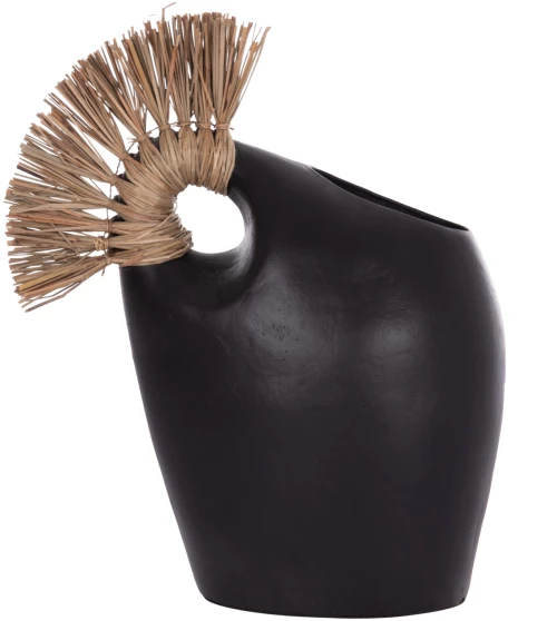 ΕΠΙΤΡΑΠΕΖΙΟ ΔΙΑΚΟΣΜΗΤΙΚΟ ALICA2 HM4671.01 ΜΑΥΡΗ ΤΕΡΑΚΟΤΑ & GRASS--44x18x50Υεκ.