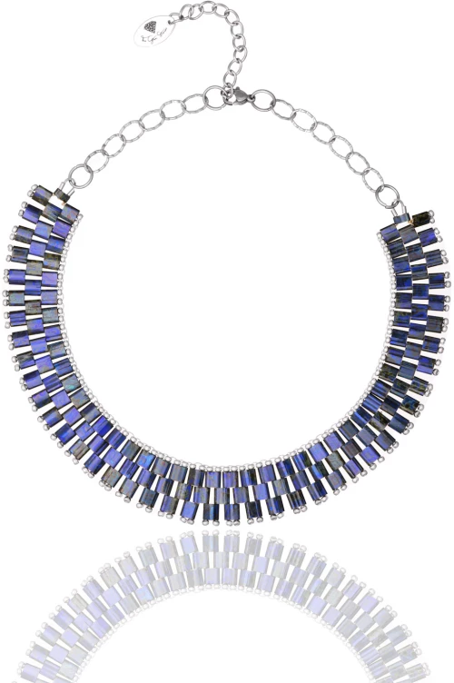 Miyuki Necklace – Lapis Lazuli