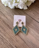 Miyuki Rhombus Earrings - Picasso