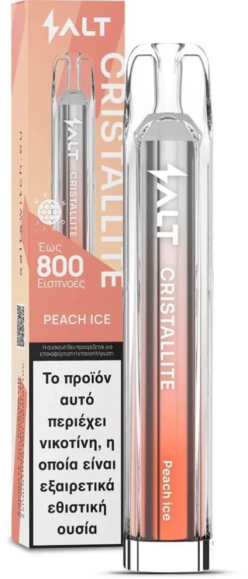 Disposable Vape Salt Cristallite 20mg 2ml Peach Ice