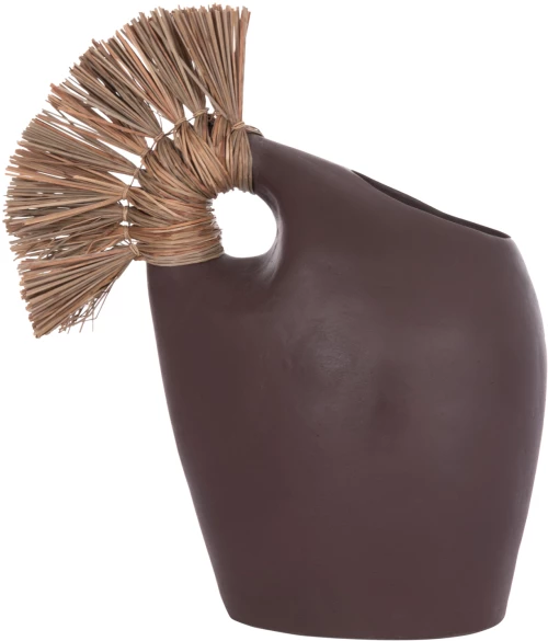 ΕΠΙΤΡΑΠΕΖΙΟ ΔΙΑΚΟΣΜΗΤΙΚΟ ALICA2 HM4671.07 ΣΟΚΟΛΑΤΙ ΤΕΡΑΚΟΤΑ & GRASS--44x18x50Υεκ.