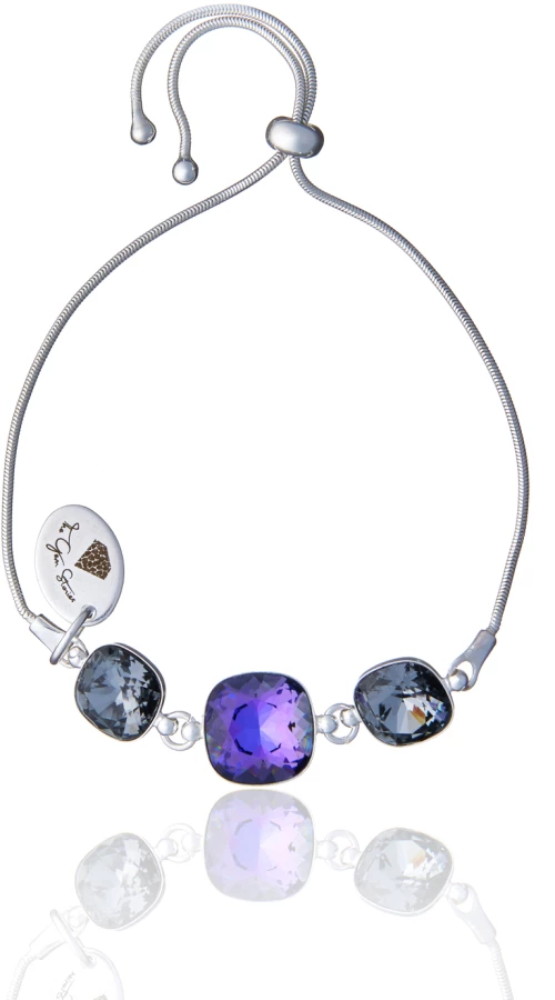 Heliotrope Adjustable Square Bracelet