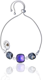 Heliotrope Adjustable Square Bracelet