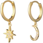 Moon and Star 925 Gold plated