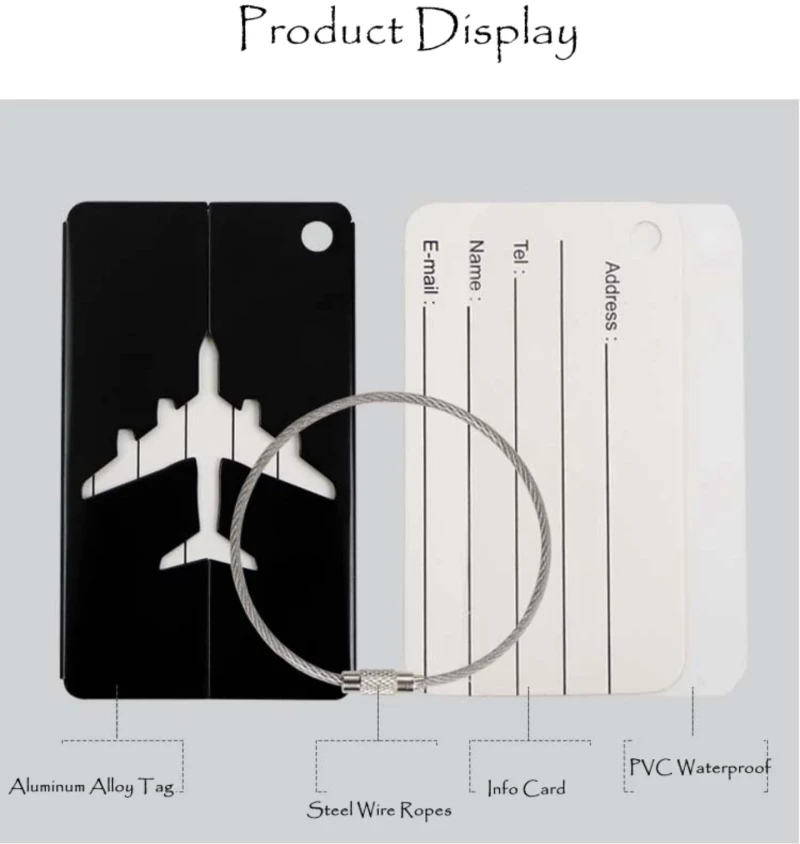 Ετικέτα βαλίτσας BCARD22-Μαύρο