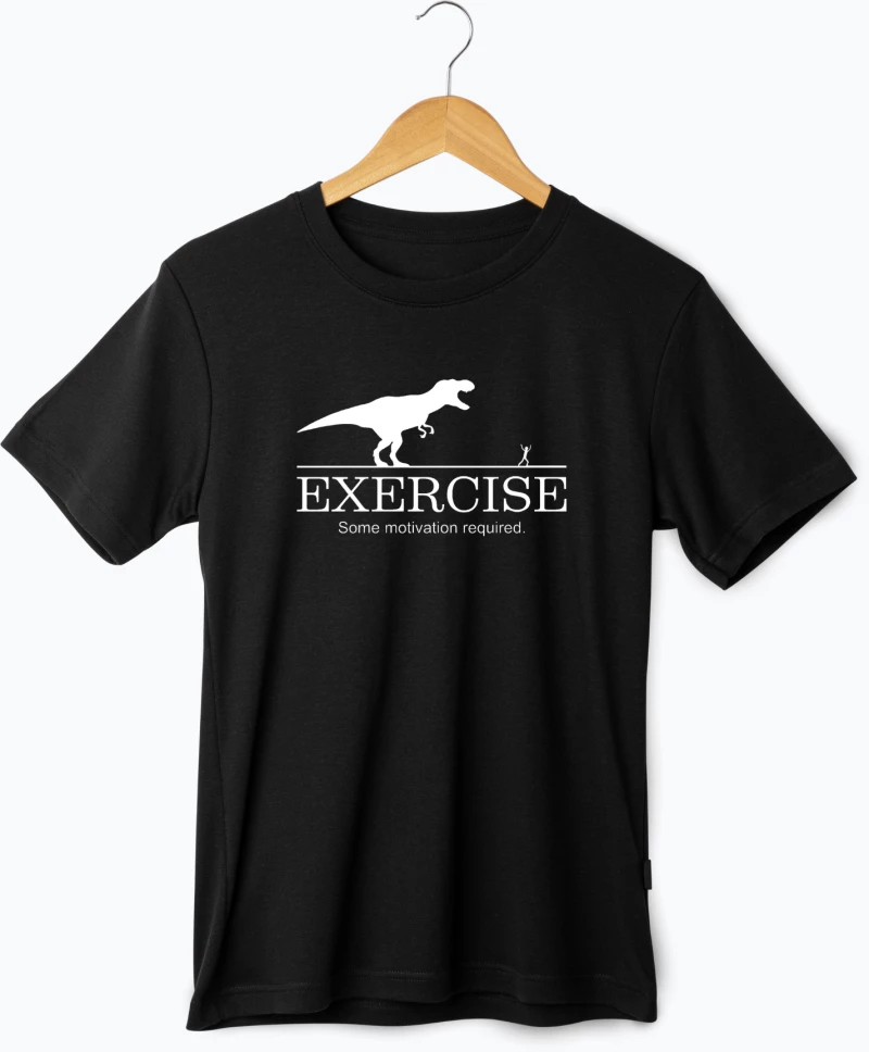 Ανδρική Μπλούζα Exercise Some Motivation Required MTE307-Μαύρο
