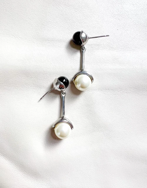Σκουλαρίκια Drop Pearl Silver WER320