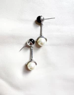 Σκουλαρίκια Drop Pearl Silver WER320