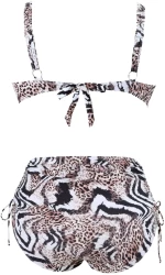 Γυναικείο Μαγιό Σετ Μπικίνι PLUS SIZE WS1214-Animal Print 1
