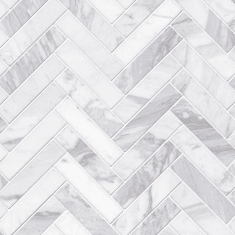 Ivy Space 23.6x29.3cm Πλακάκι Herringbone Calacatta Cremo Γυαλιστερό