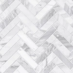 Ivy Space 23.6x29.3cm Πλακάκι Herringbone Calacatta Cremo Γυαλιστερό