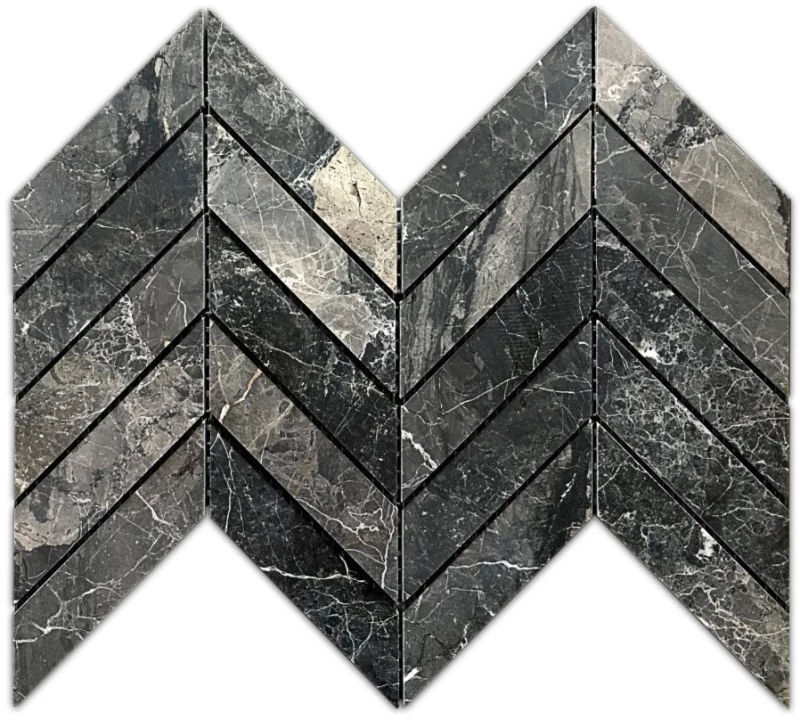 Ivy Space 23x30.5cm Πλακάκι Chevron Black Argo Ματ