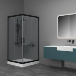 Orabella Vitalia Square Easy Fix Black matt H200 70X70 - Καμπίνα Τετράγωνη
