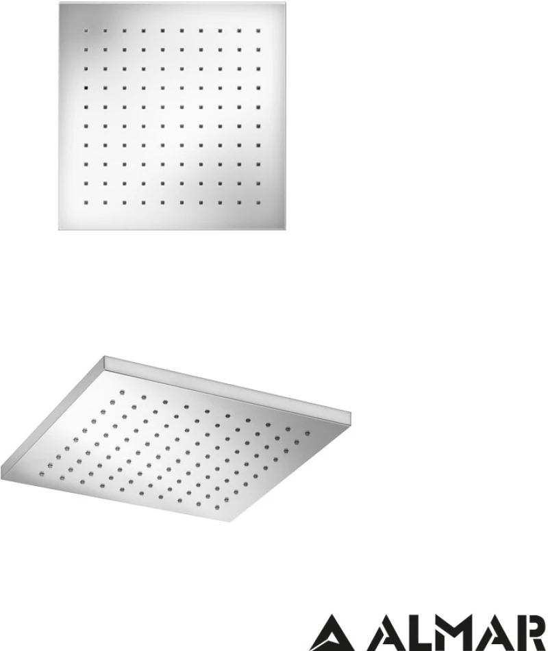 Κεφαλή Ντουζ Emotion 25x25 ABS, Almar Chrome