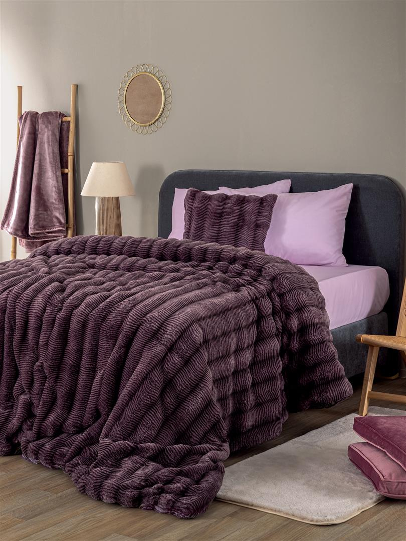Κουβερτοπαπλωμα Υπερδιπλο Juno Purple 220x240 Palamaiki   - ΥΠΕΡΔΙΠΛΟ 220 x 240