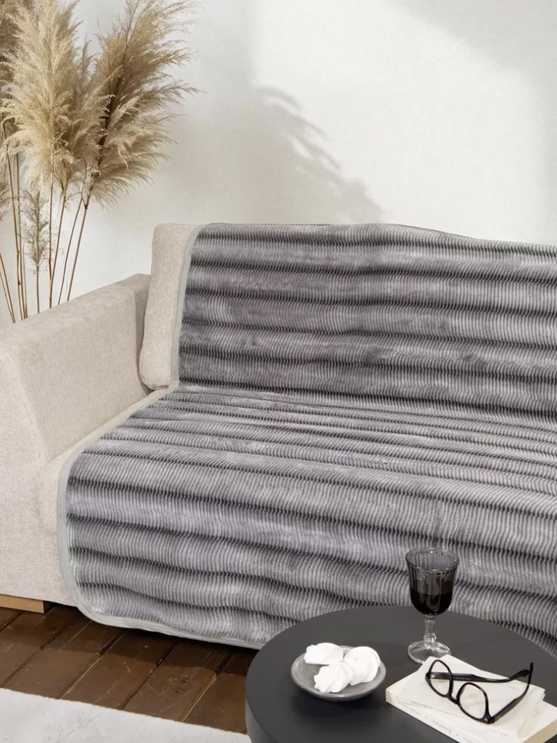 Αντιολισθητικό Ριχτάρι Lunetta - Light Gray Γκρι Μονοθέσιος 180x180