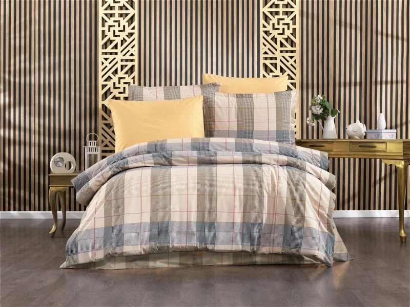 Σεντόνια Εμπριμέ Σετ 4 τεμ Αντιγόνη 340 220X240 Beige 100% Cotton Flannel - -
