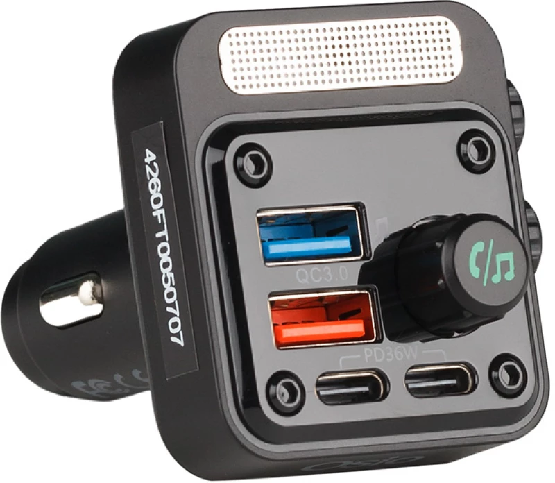 Osio FM TRANSMITTER ΑΝΑΠΤΗΡΑ 12V ΜΕ BLUETOOTH OFT-4260BT ΦΟΡΤΙΣΤΗ USB TYPE-A + USB TYPE-C OSIO OFT-4260BT/OSIO