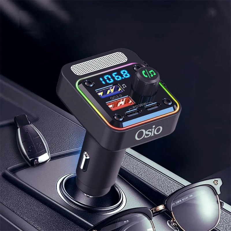 Osio FM TRANSMITTER ΑΝΑΠΤΗΡΑ 12V ΜΕ BLUETOOTH OFT-4260BT ΦΟΡΤΙΣΤΗ USB TYPE-A + USB TYPE-C OSIO OFT-4260BT/OSIO