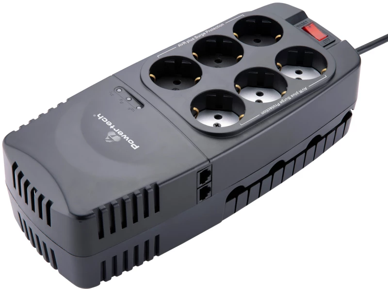 POWERTECH σταθεροποιητής ρεύματος PT-1496, 2000VA/1000W, 6x schuko