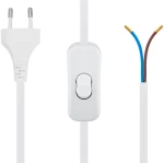 POWERTECH καλώδιο τροφοδοσίας CAB-P041 με διακόπτη, 2x 0.75mm², 1.5m, λευκό