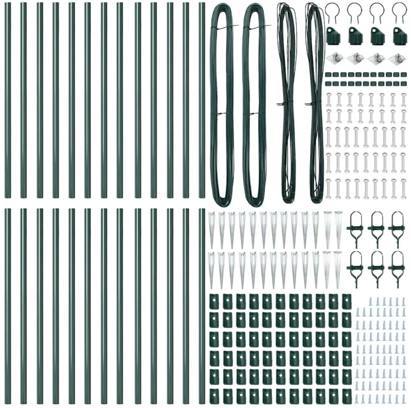 vidaXL Στύλος Περιφράξεων Άλλο 26 pcs Γκρι 3,2 x 3,2 x 80 εκ Ατσάλι