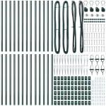 vidaXL Στύλος Περιφράξεων Άλλο 26 pcs Γκρι 3,2 x 3,2 x 80 εκ Ατσάλι