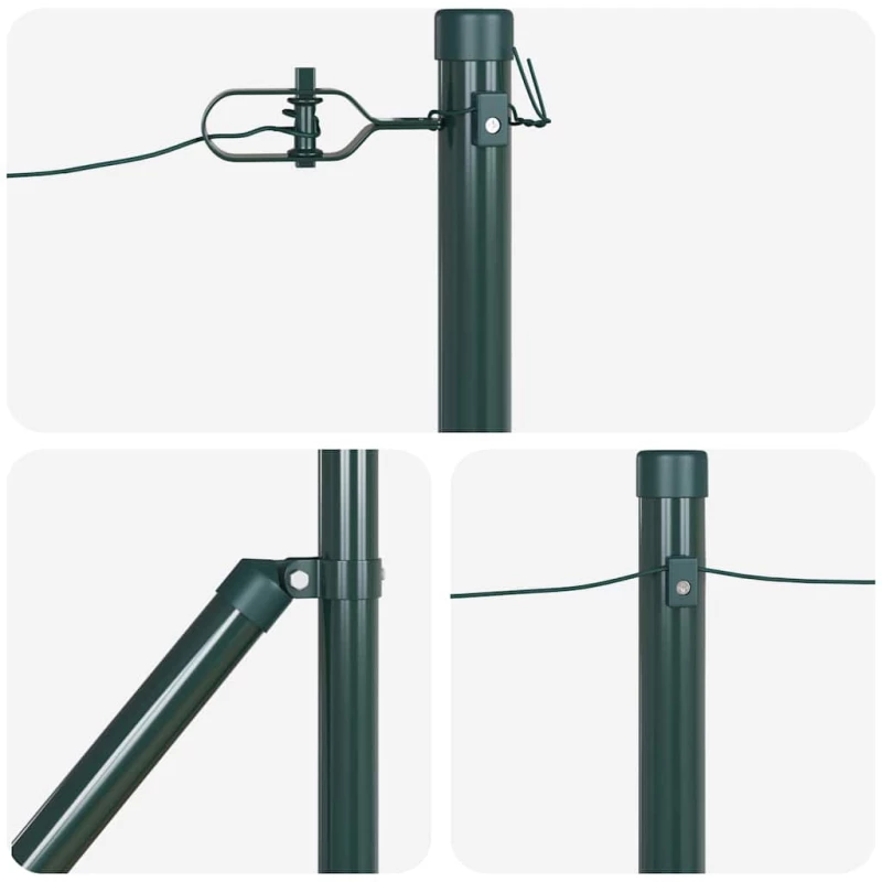 vidaXL Στύλος Περιφράξεων Άλλο 26 pcs Γκρι 3,2 x 3,2 x 80 εκ Ατσάλι