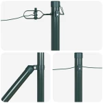 vidaXL Στύλος Περιφράξεων Άλλο 26 pcs Γκρι 3,2 x 3,2 x 80 εκ Ατσάλι