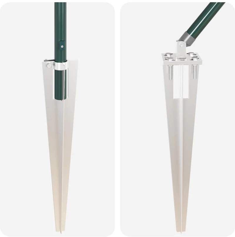 vidaXL Στύλος Περιφράξεων Άλλο 26 pcs Γκρι 3,2 x 3,2 x 80 εκ Ατσάλι