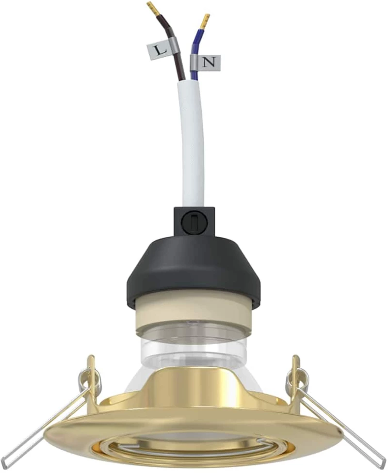 vidaXL Spotlights με προβολείς 24 pcs Χρυσό 9 x 9 εκ. Μέταλλο