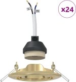 vidaXL Spotlights με προβολείς 24 pcs Χρυσό 9 x 9 εκ. Μέταλλο