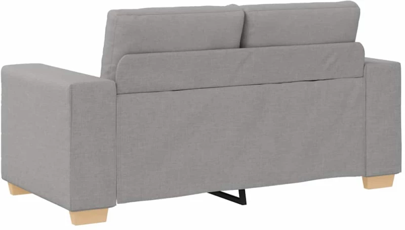 vidaXL Καναπές 2 pcs Γκρι Ύφασμα μείγματος λινών