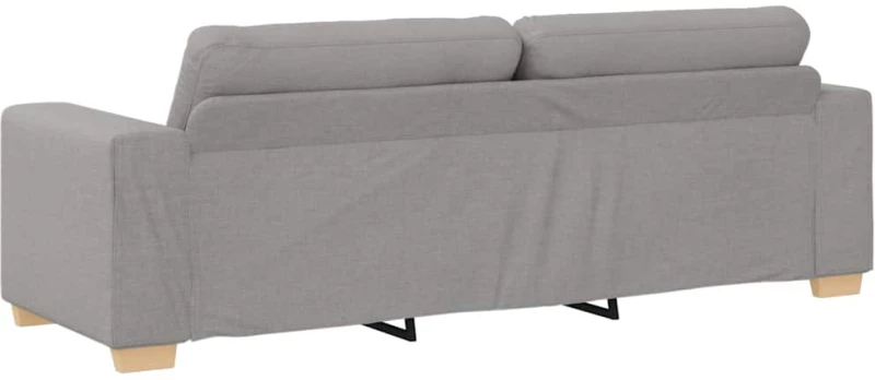 vidaXL Καναπές 2 pcs Γκρι Ύφασμα μείγματος λινών