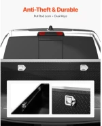 VEVOR Crossover Tool Box 69x12x14 In Heavy Duty Aluminum Toolbox for Truck Bed
