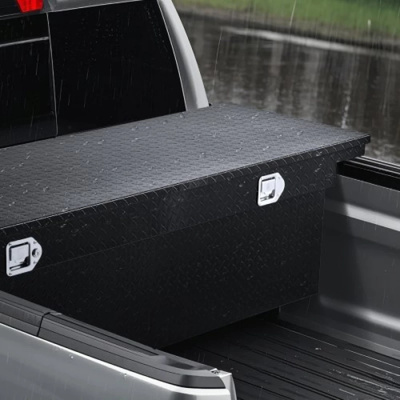 VEVOR Crossover Tool Box 69x12x14 In Heavy Duty Aluminum Toolbox for Truck Bed
