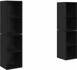 vidaXL Σετ επίπλου τηλεόρασης 4 pcs Μαύρη Οξυά 37 x 37 x 72 εκ